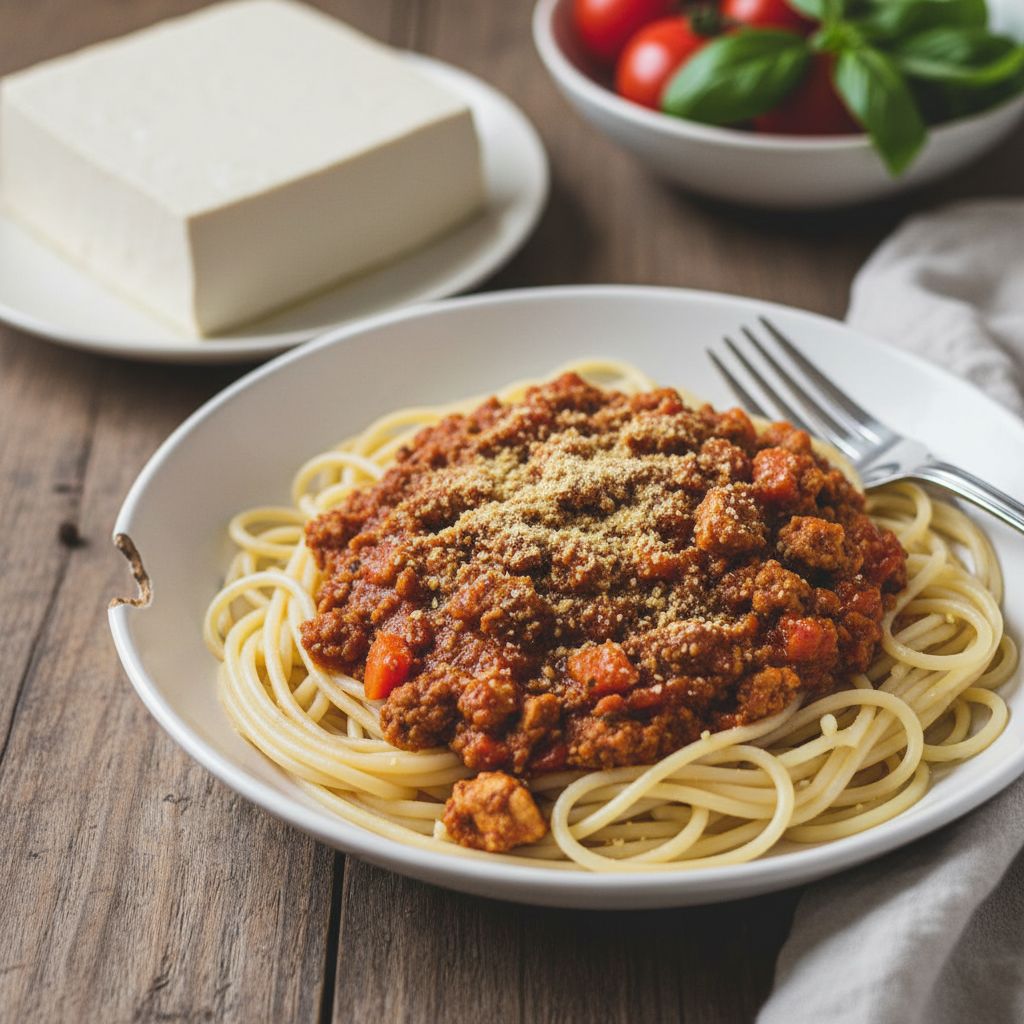Bolognaise végétarienne au tofu