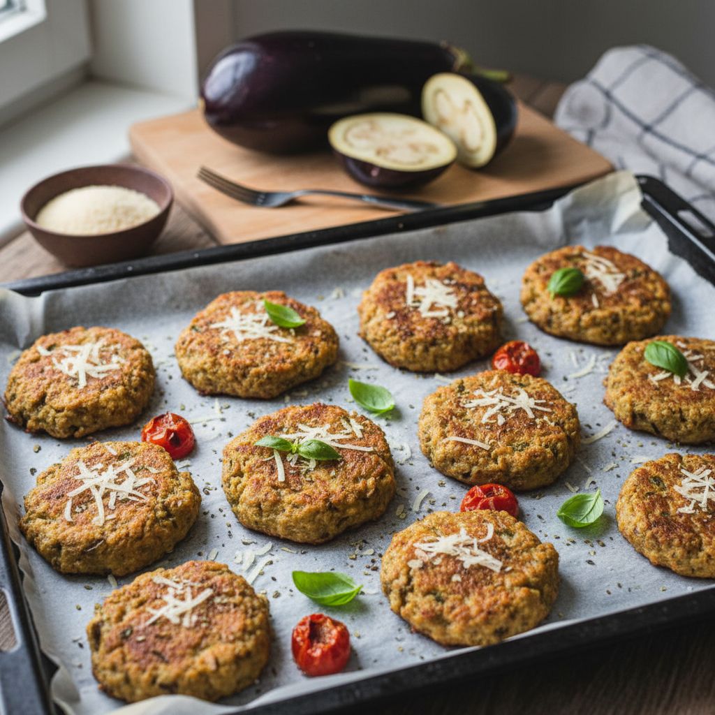 Boulettes d’aubergine rôtie à la sicilienne (sans friture)