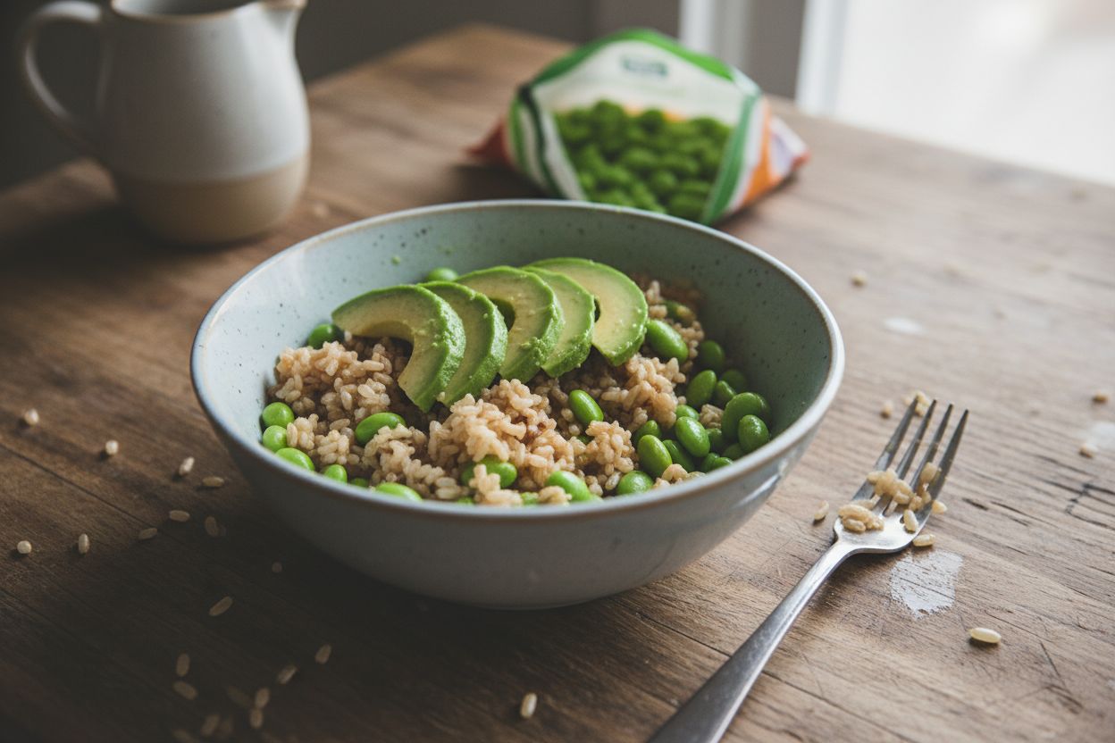 Bowl de riz, avocat et edamame