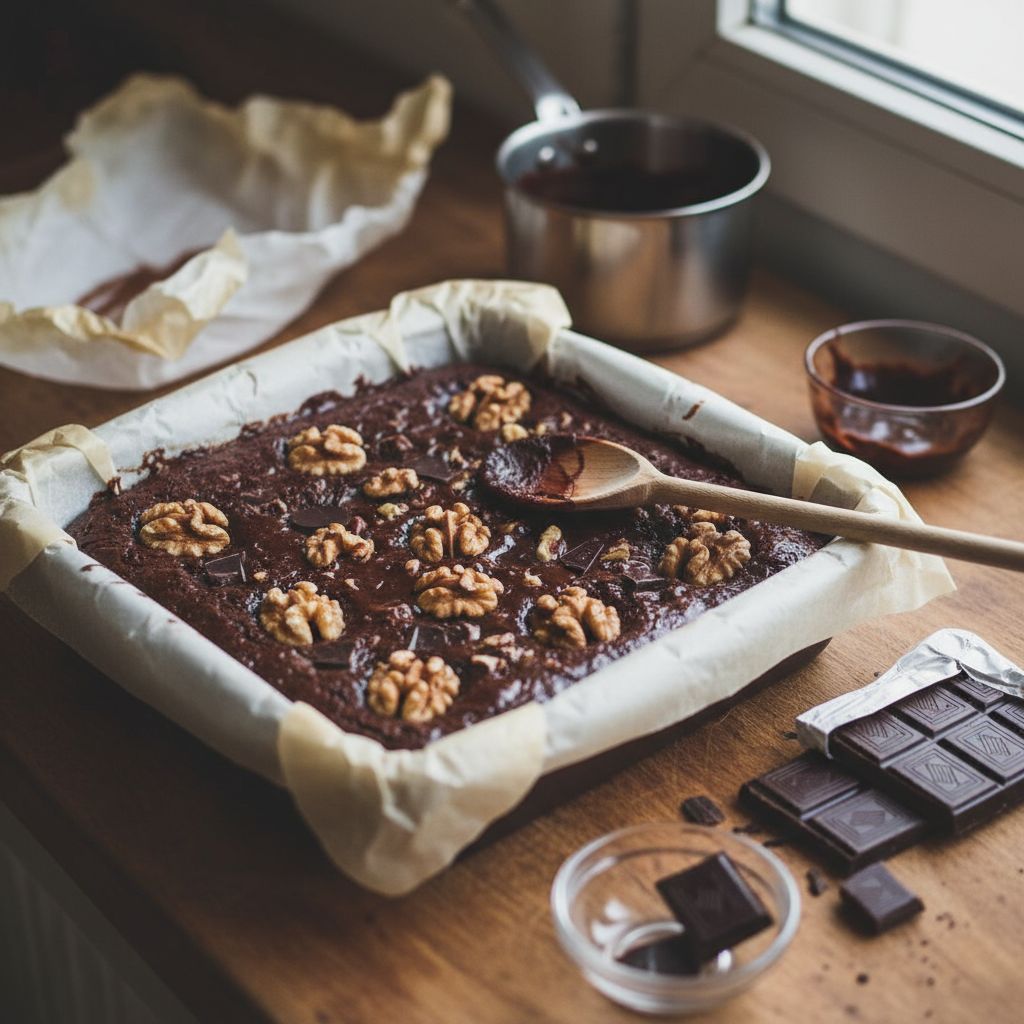Brownie au chocolat et noix