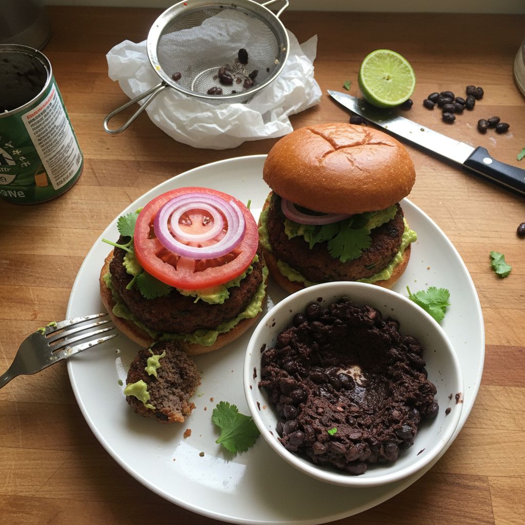 Burgers végétariens aux haricots noirs