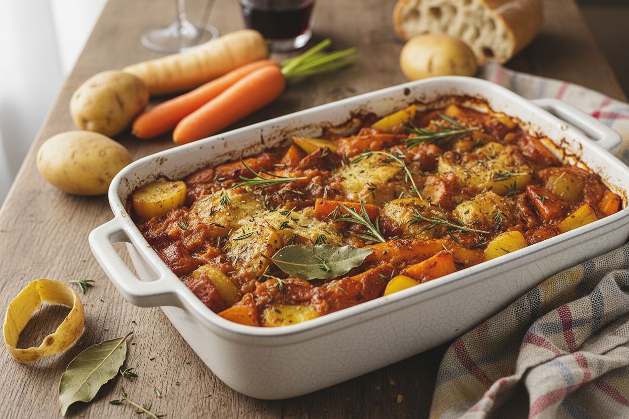 Casserole de légumes racines