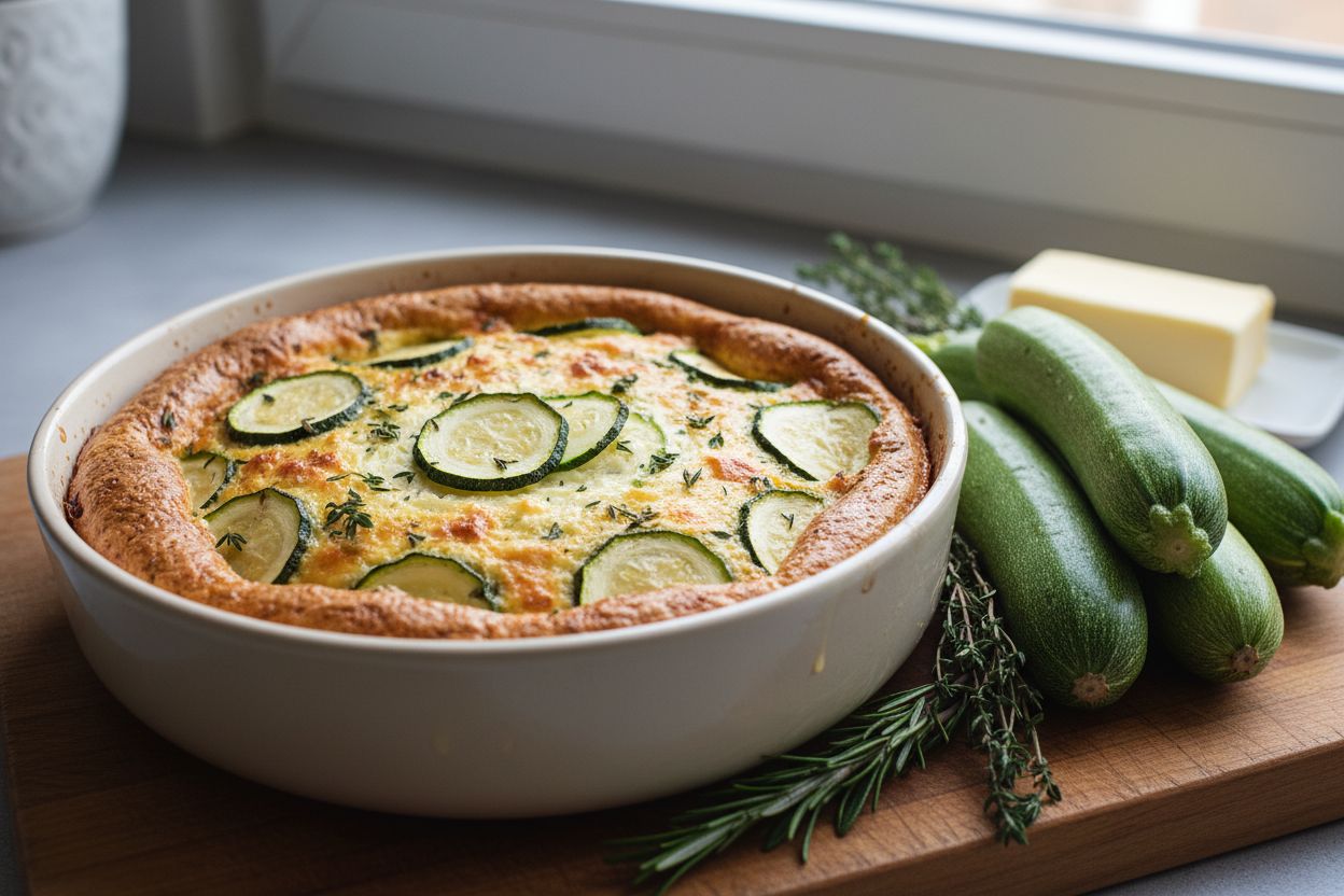 Clafoutis salé aux courgettes