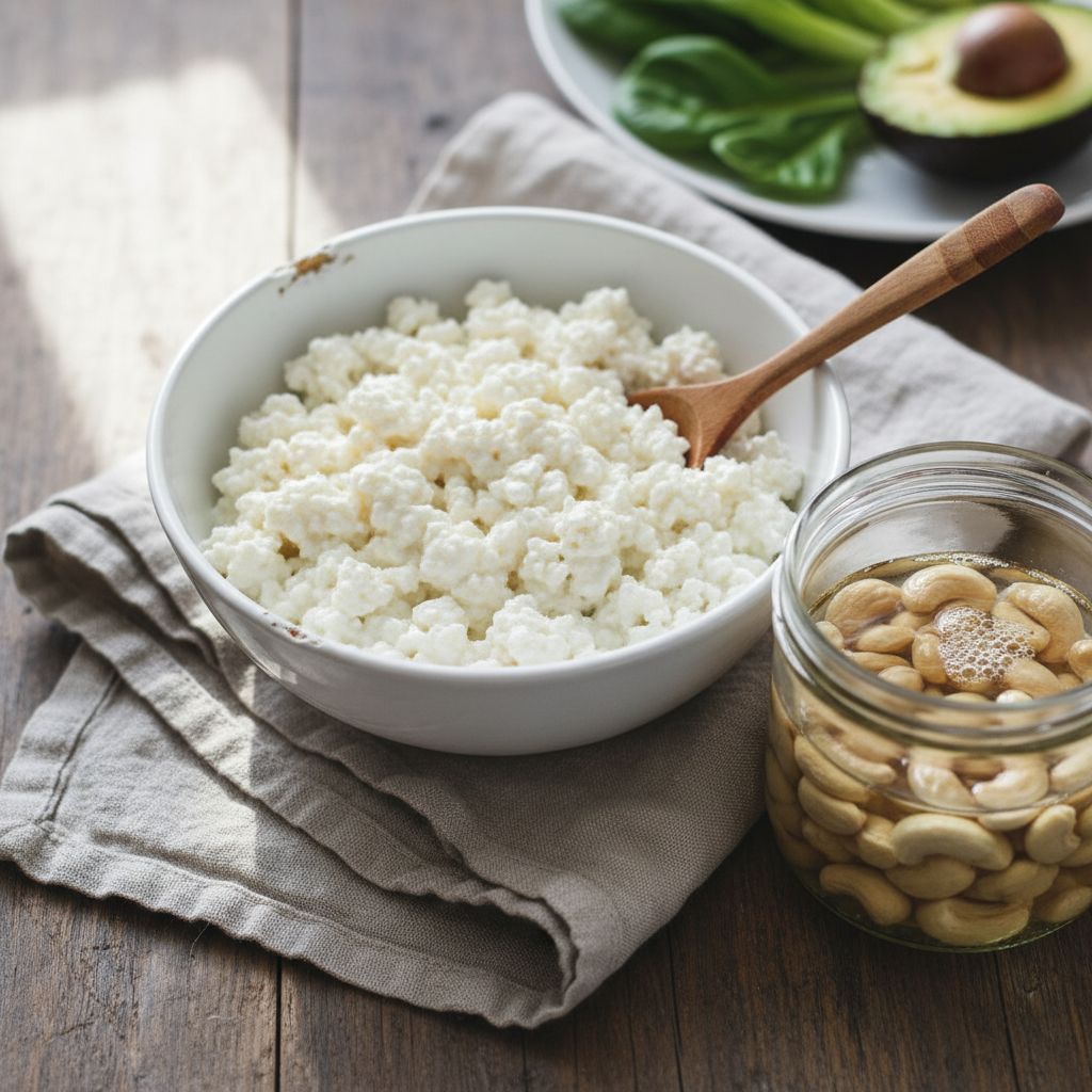 “Cottage cheese” végétal maison (texture extra)