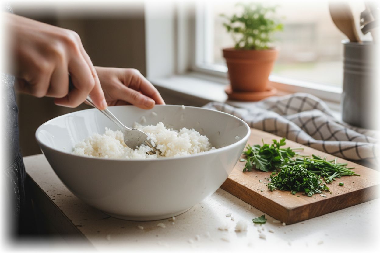 Croquettes de riz aux herbes