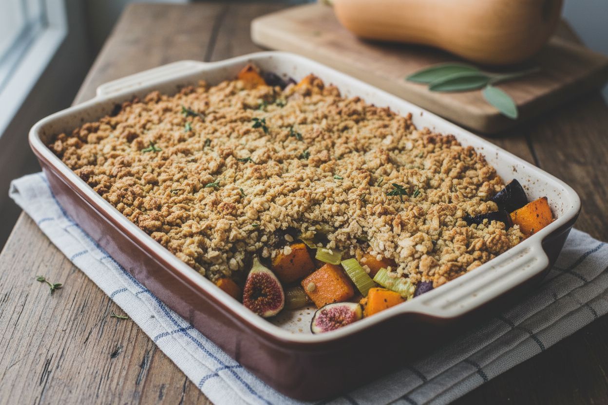 Crumble salé aux légumes d'automne