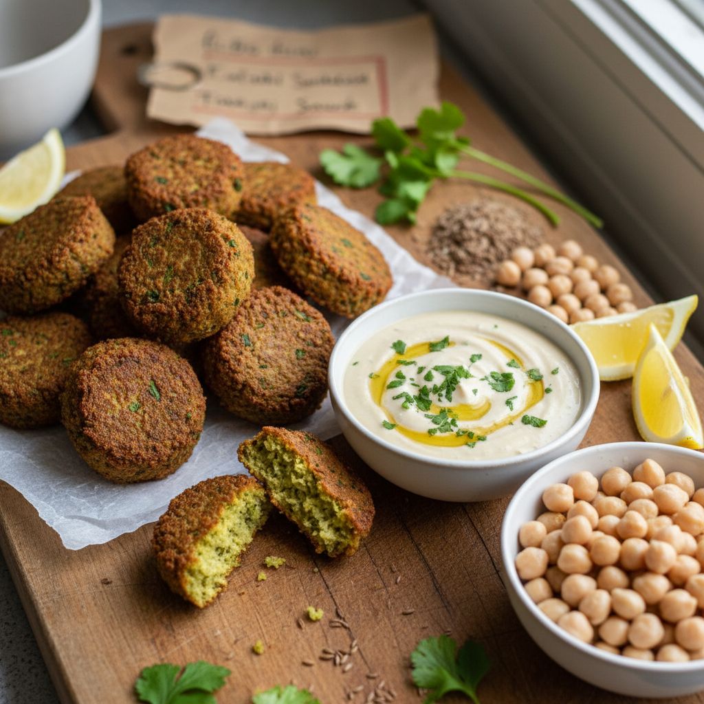 Falafels accompagnés de sauce tahini