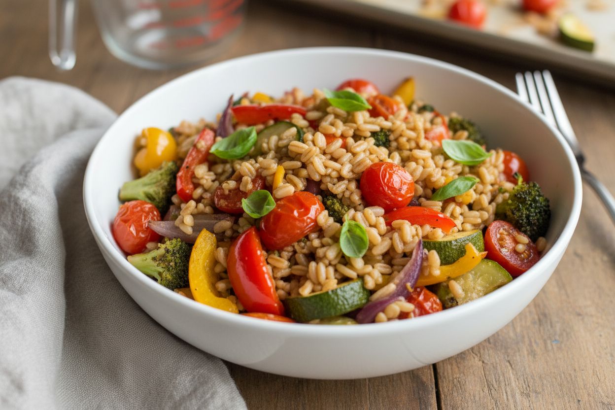 Farro aux légumes rôtis