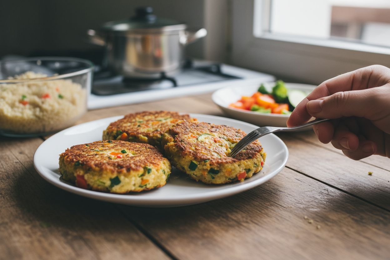 Galettes de quinoa et légumes