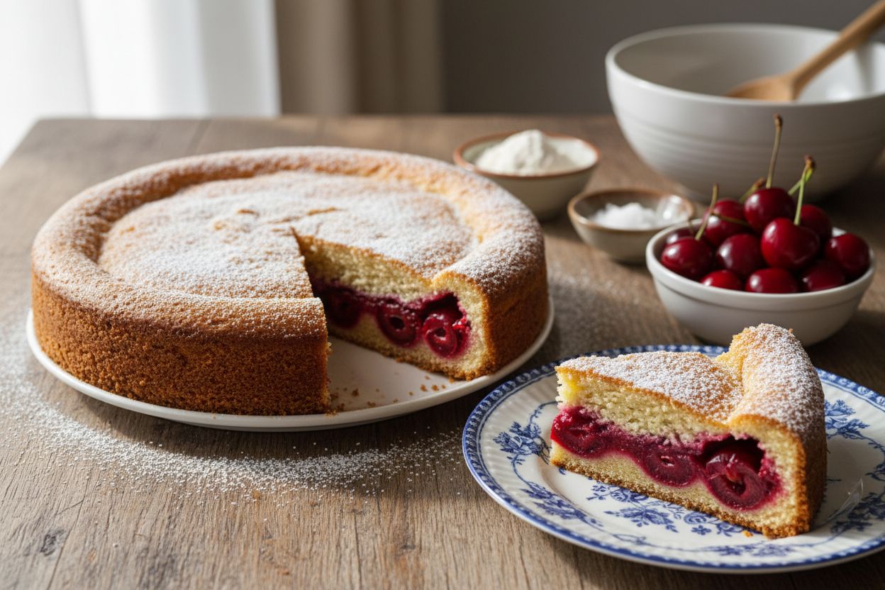 Gâteau basque à la cerise