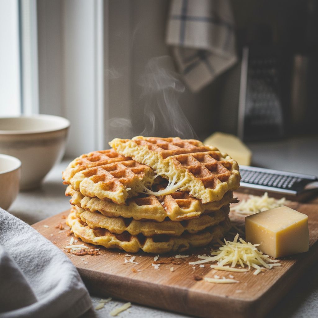 Gaufres salées pommes de terre & fromage