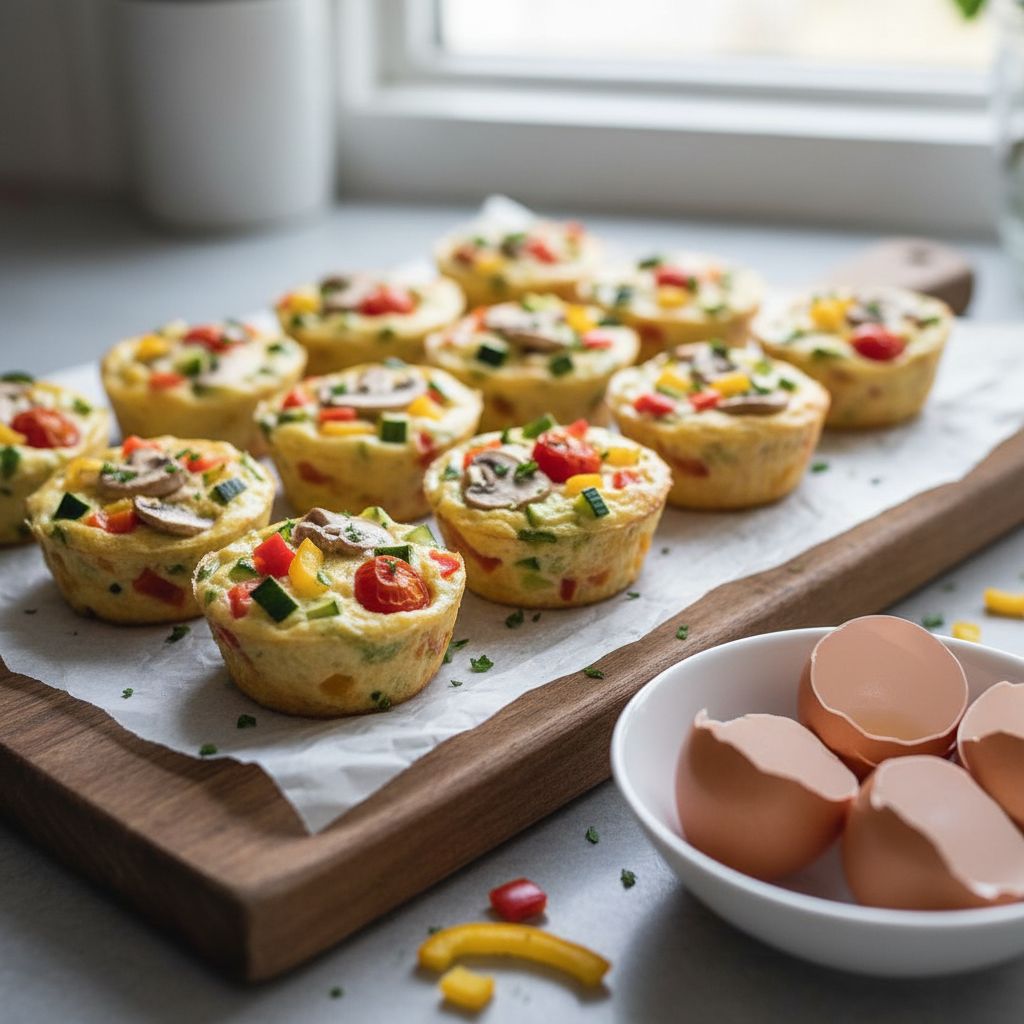 Mini quiches aux légumes sans pâte