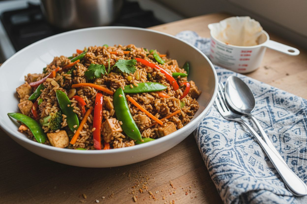 Nasi goreng indonésien végétarien