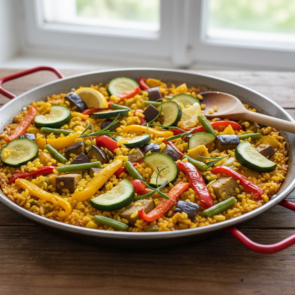 Paella végétarienne aux légumes