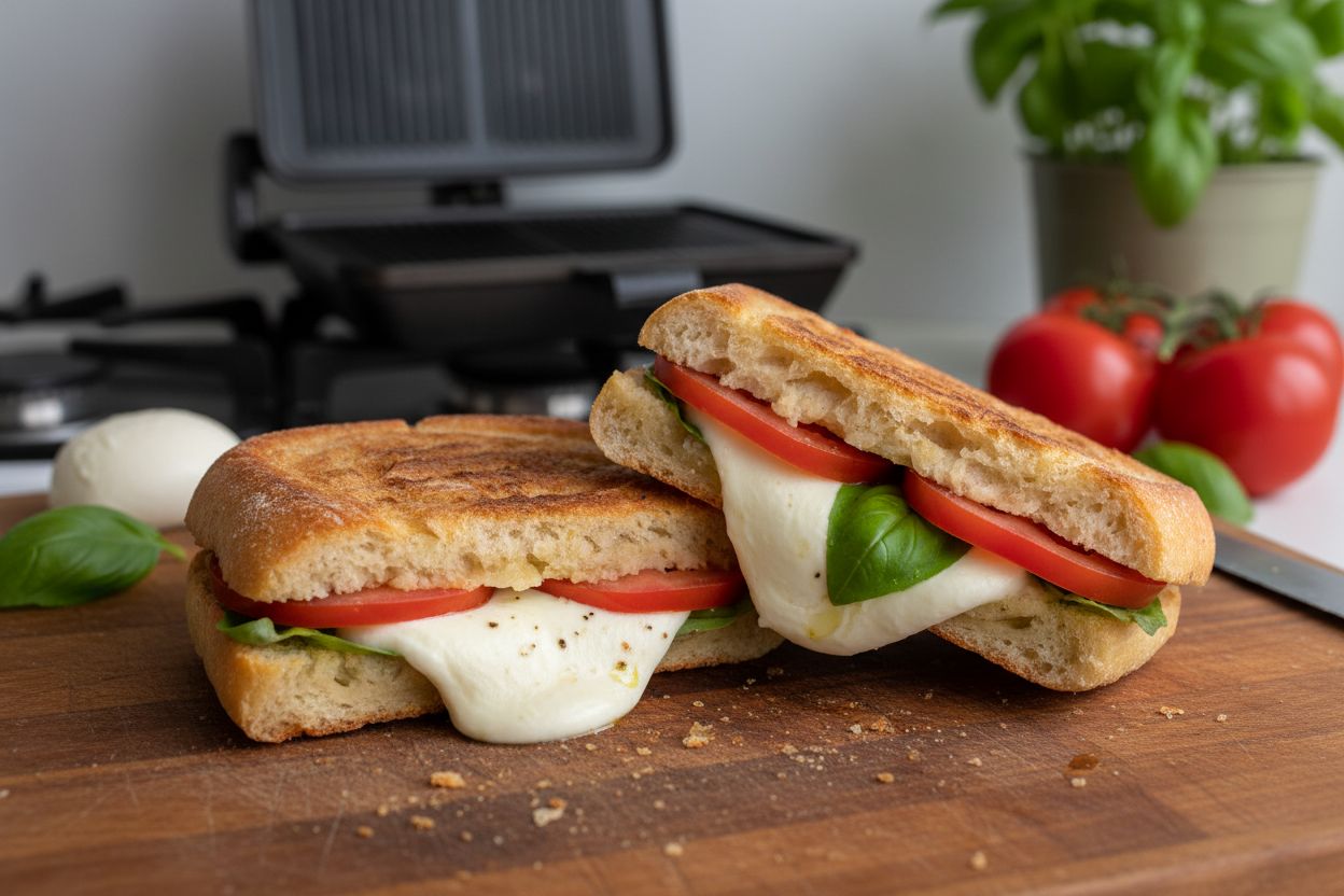Panini mozzarella tomates basilic