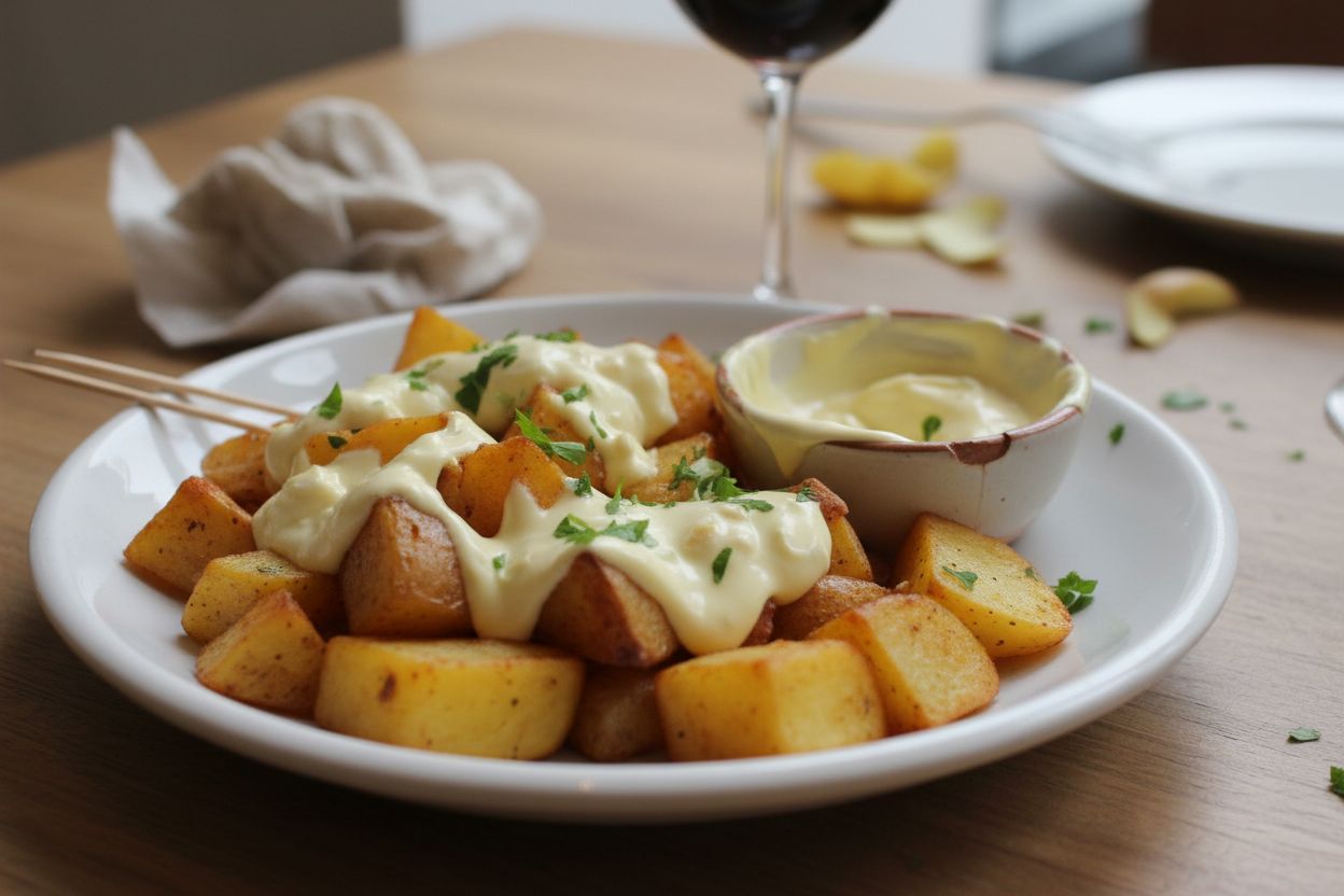 Patatas bravas avec sauce aïoli
