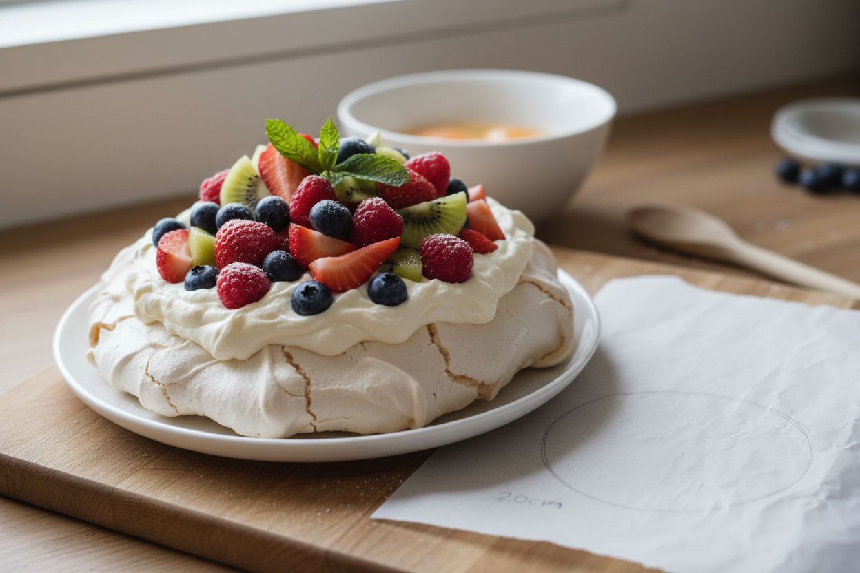 Pavlova aux fruits de saison