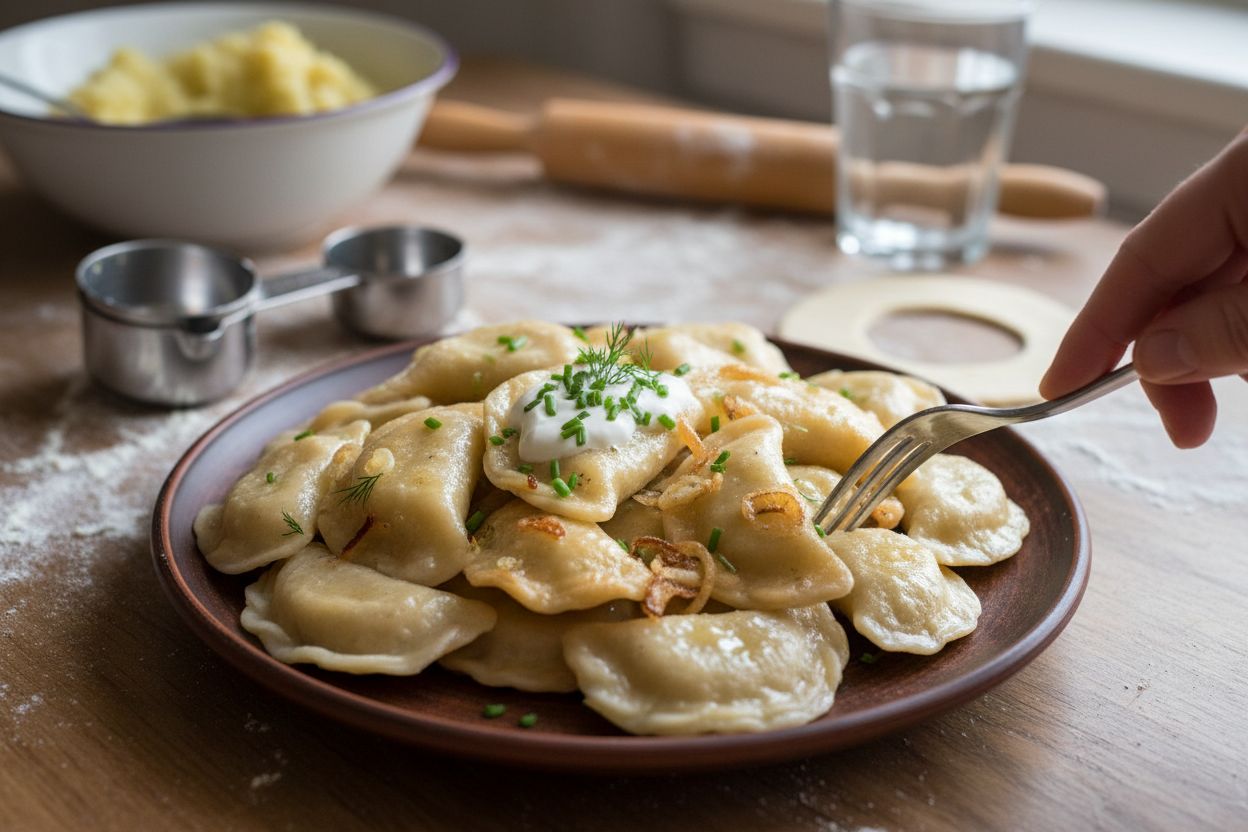 Pierogi polonais aux pommes de terre et fromage