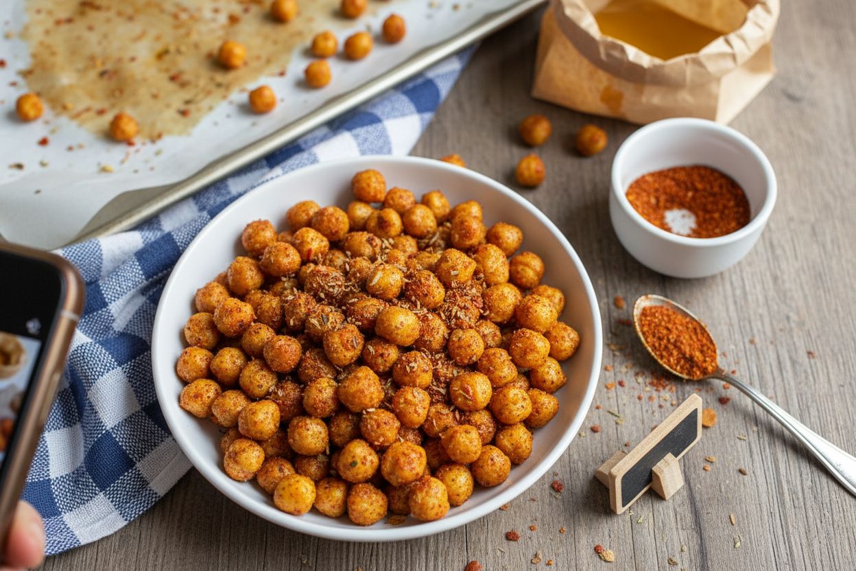Pois chiches croustillants au paprika