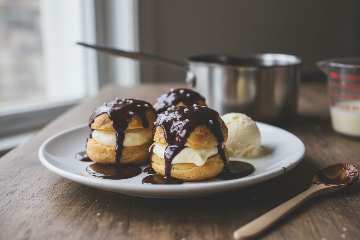 Profiteroles au chocolat