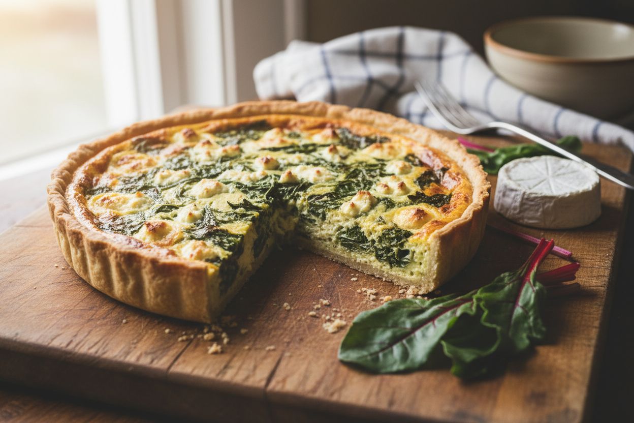 Quiche aux blettes et chèvre