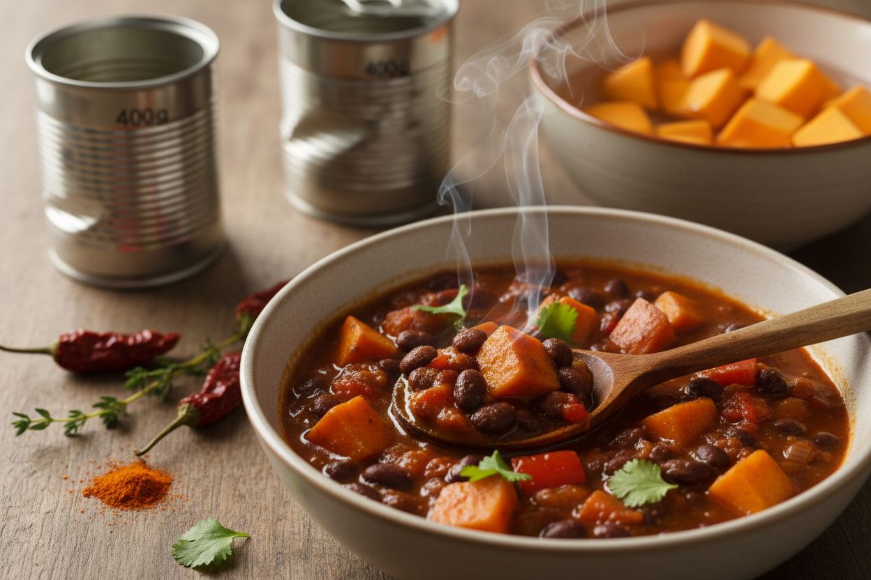Ragoût tex-mex de haricots noirs & patate douce (fumé doux)
