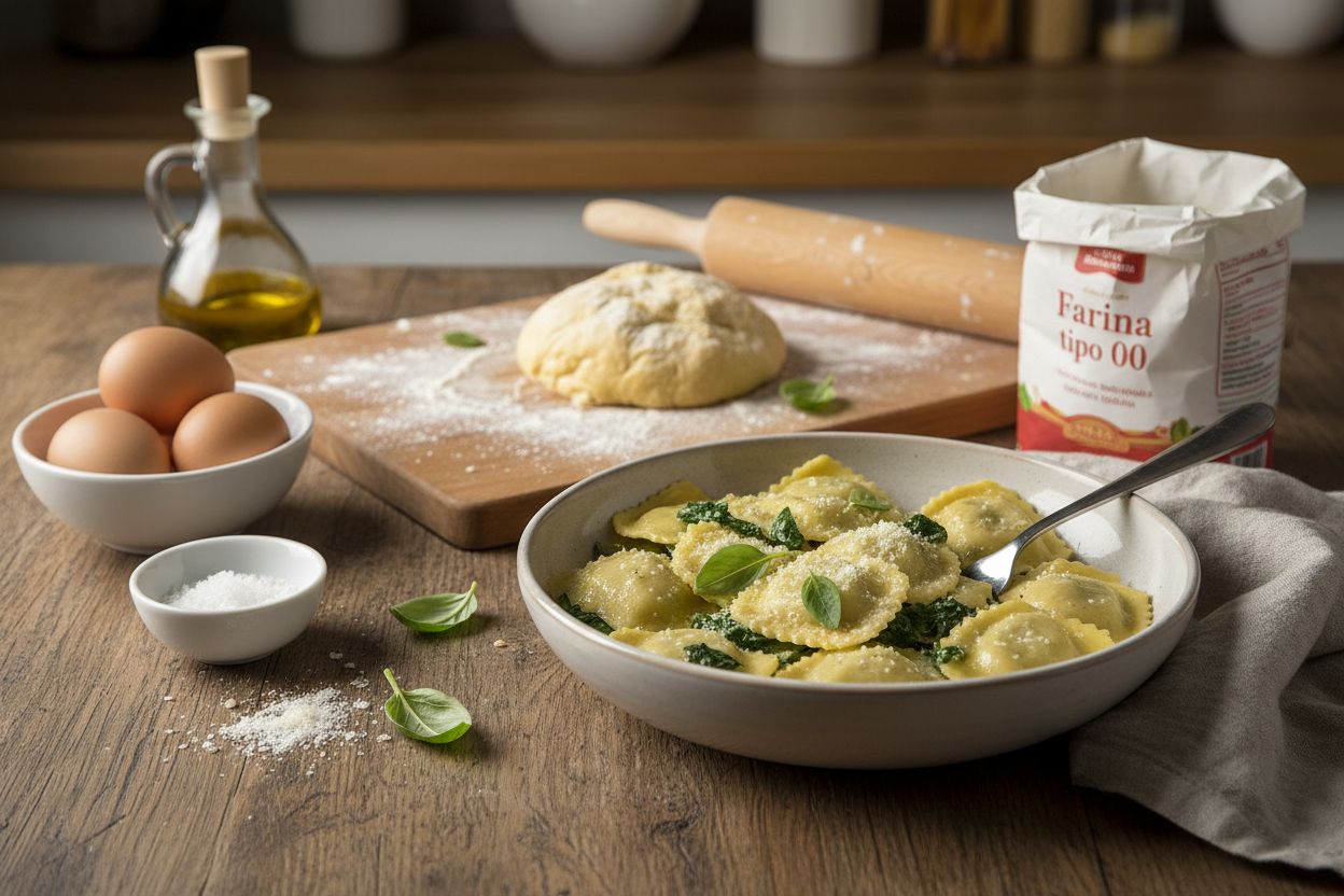 Raviolis ricotta-épinards maison