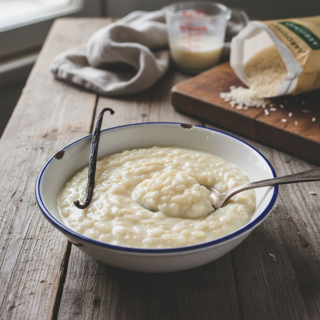Riz au lait crémeux à la vanille