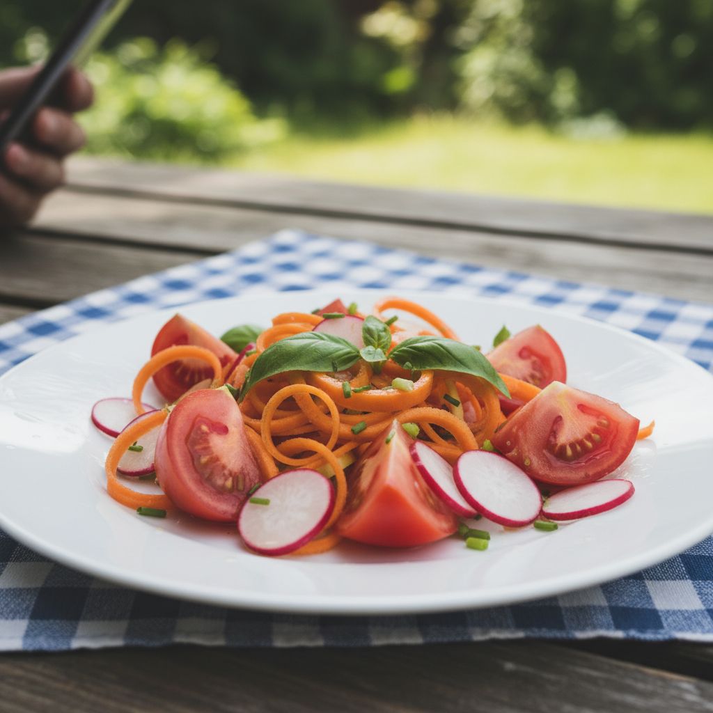 Salade fraicheur tomate carotte radis