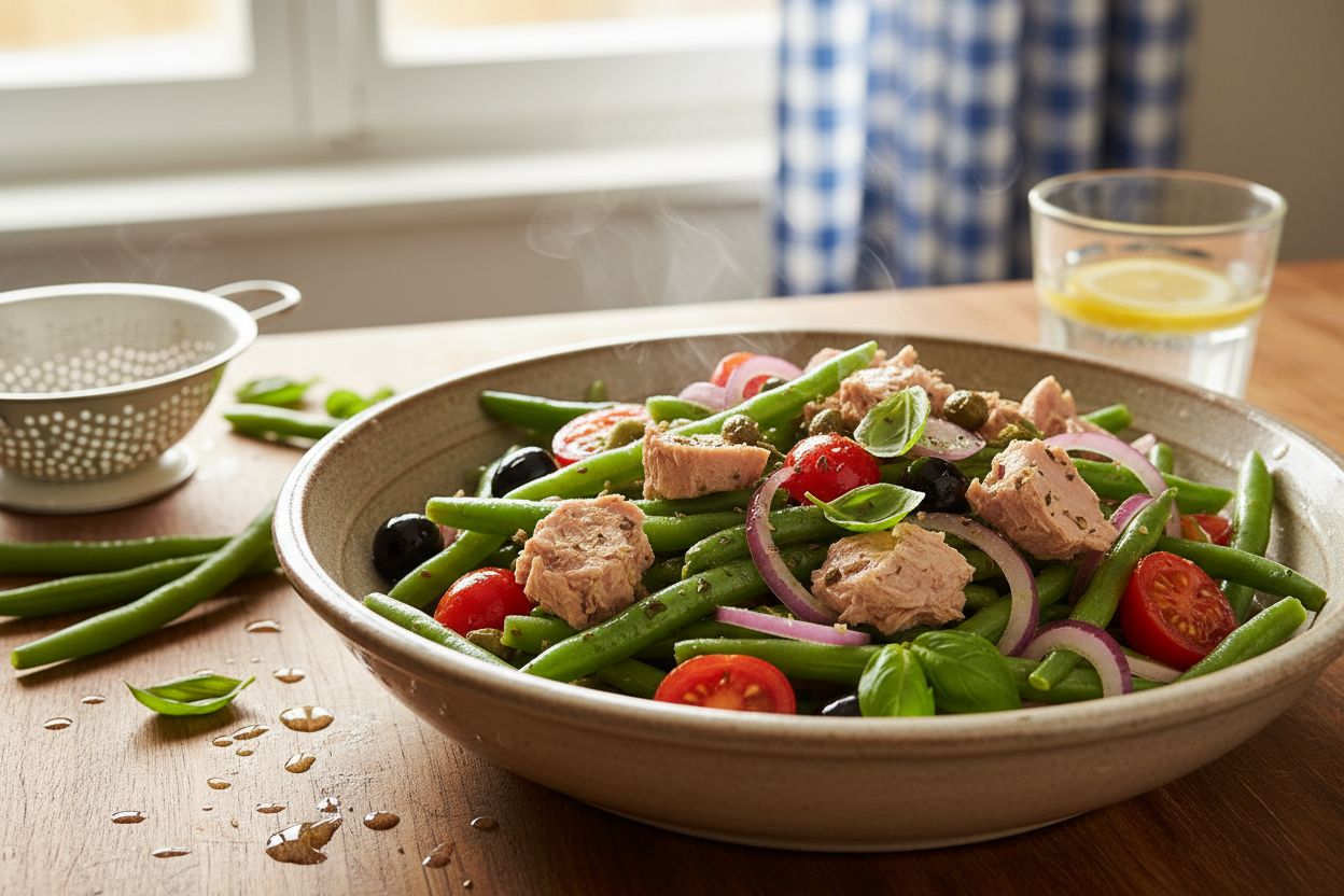 Salade de haricots verts à la sicilienne