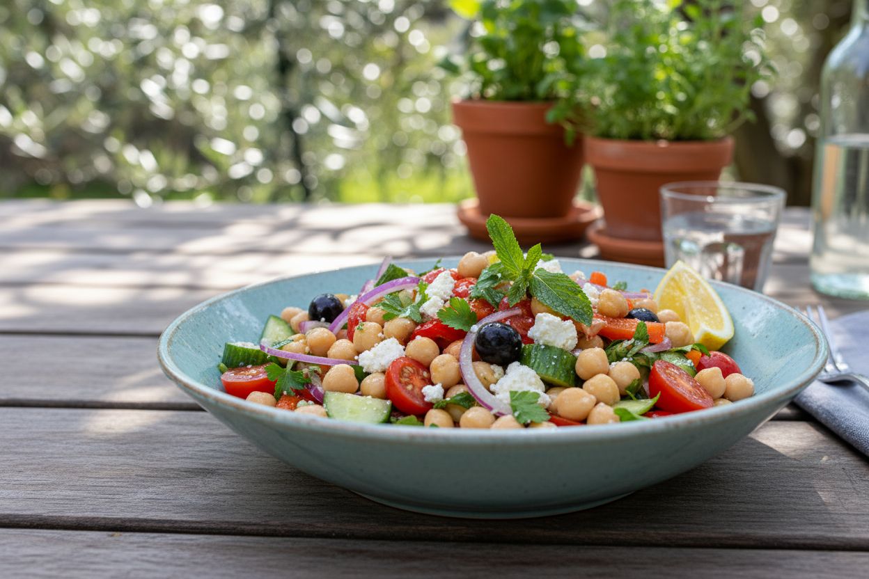 Salade méditerranéenne de pois chiches