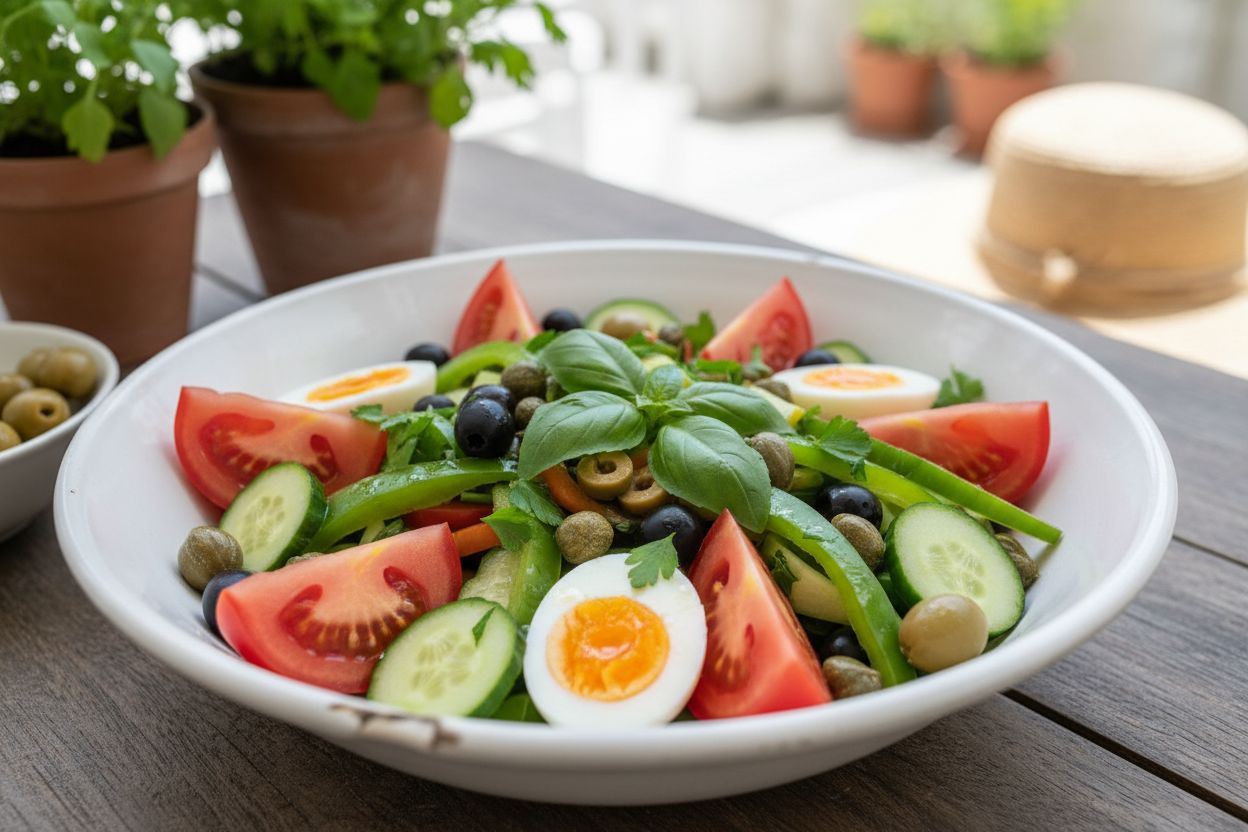Salade niçoise végétarienne