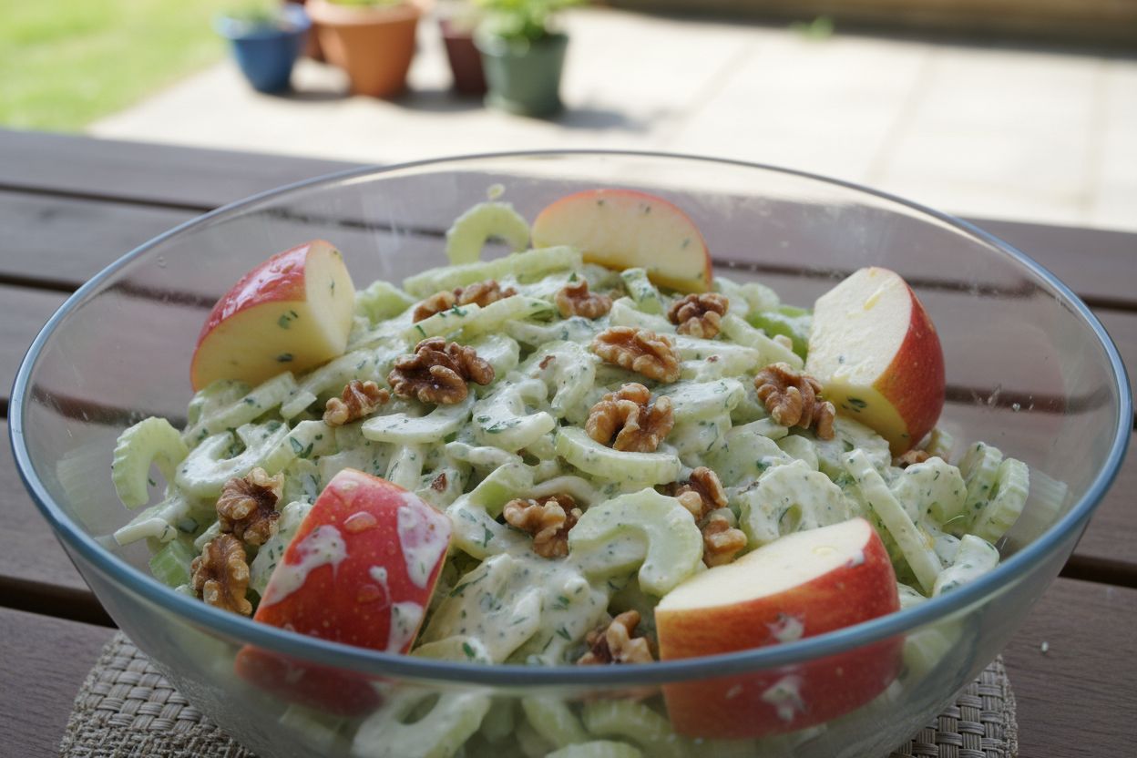 Salade waldorf végétarienne