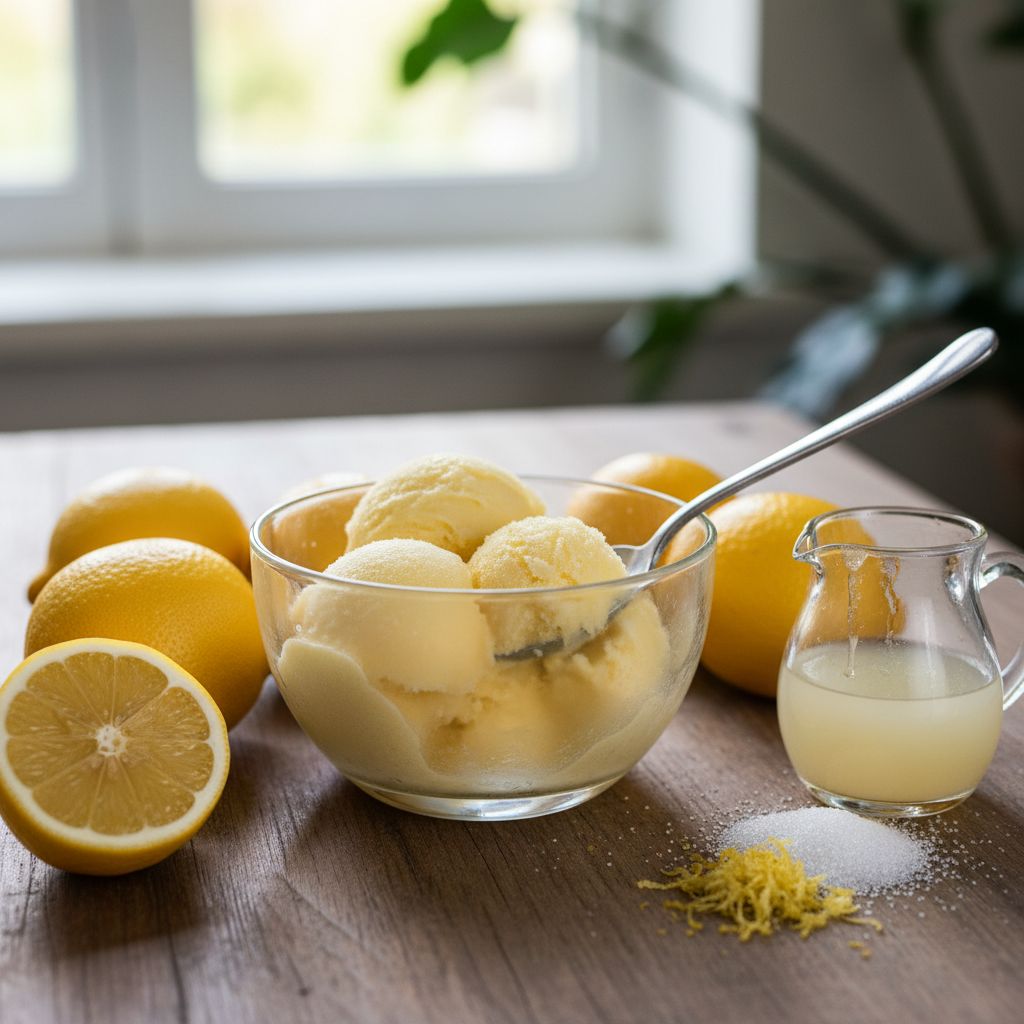 Sorbet citron maison