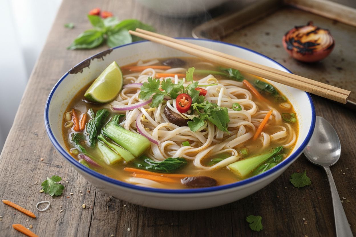Soupe pho vietnamienne végétarienne