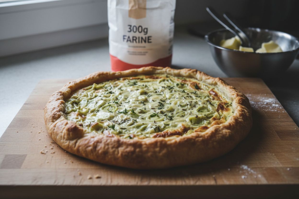 Tarte flamiche aux poireaux
