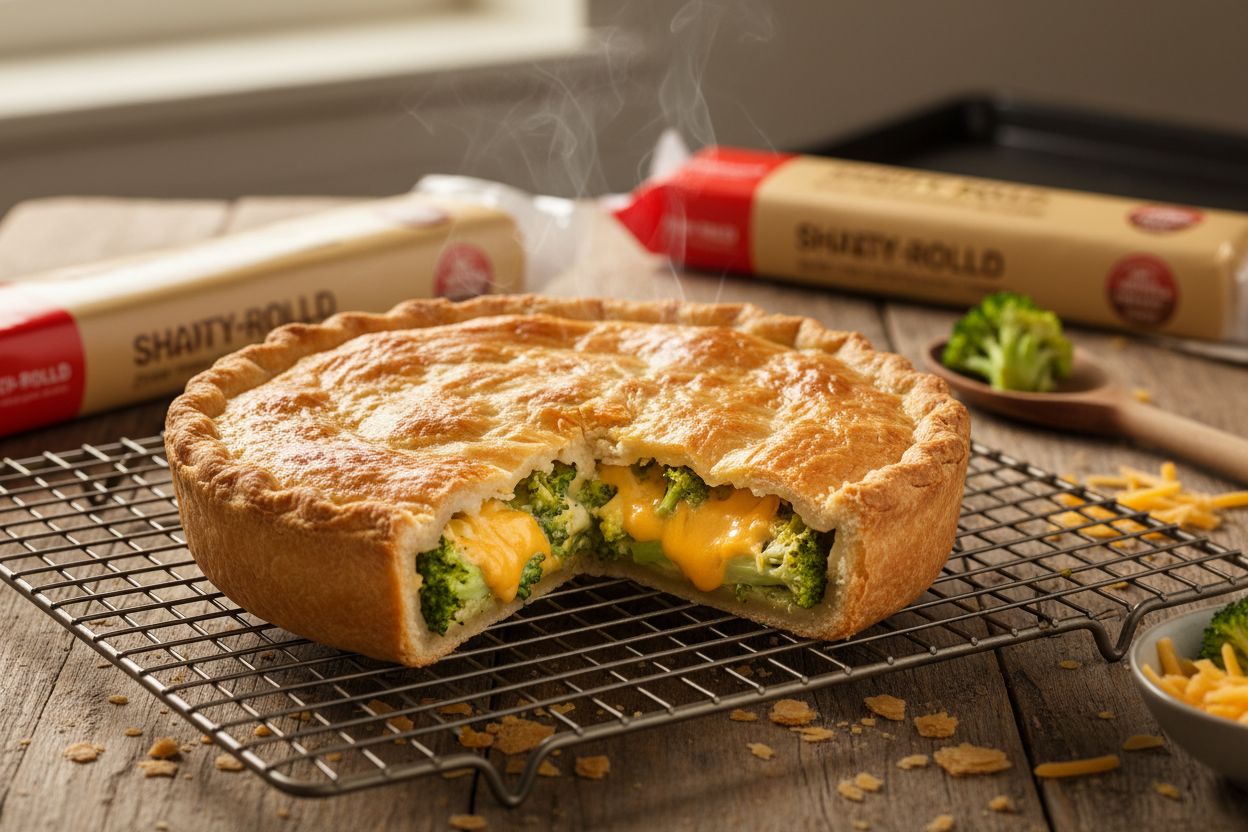 Tourte au cheddar et brocoli