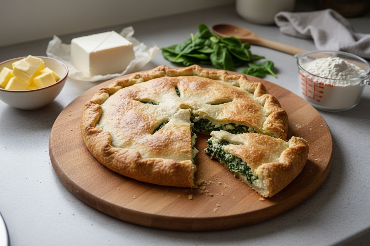 Tourte épinards et ricotta en croûte