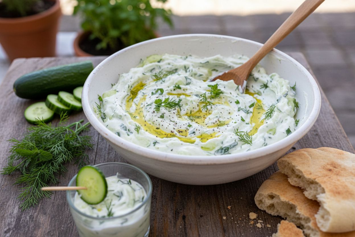 Tzatziki au concombre et yaourt grec