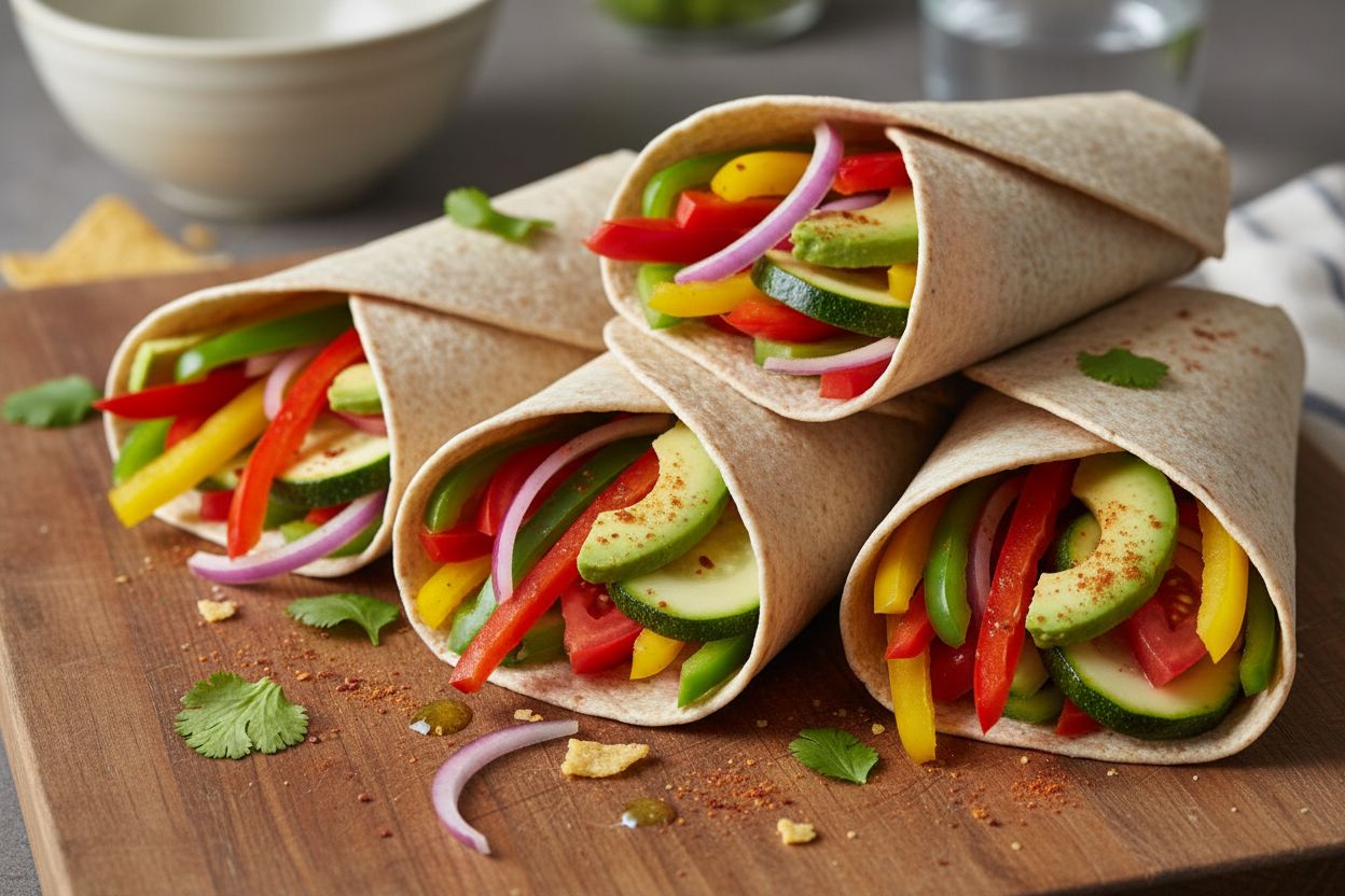 Wraps aux légumes tex-mex