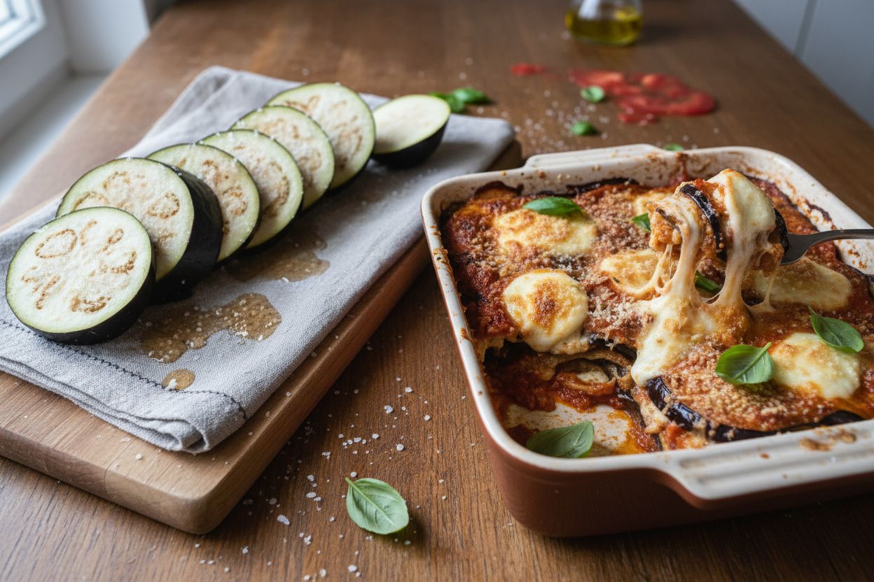 Aubergines alla parmigiana terminé