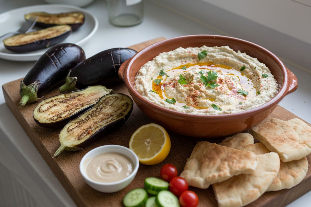 Baba ganoush libanais terminé