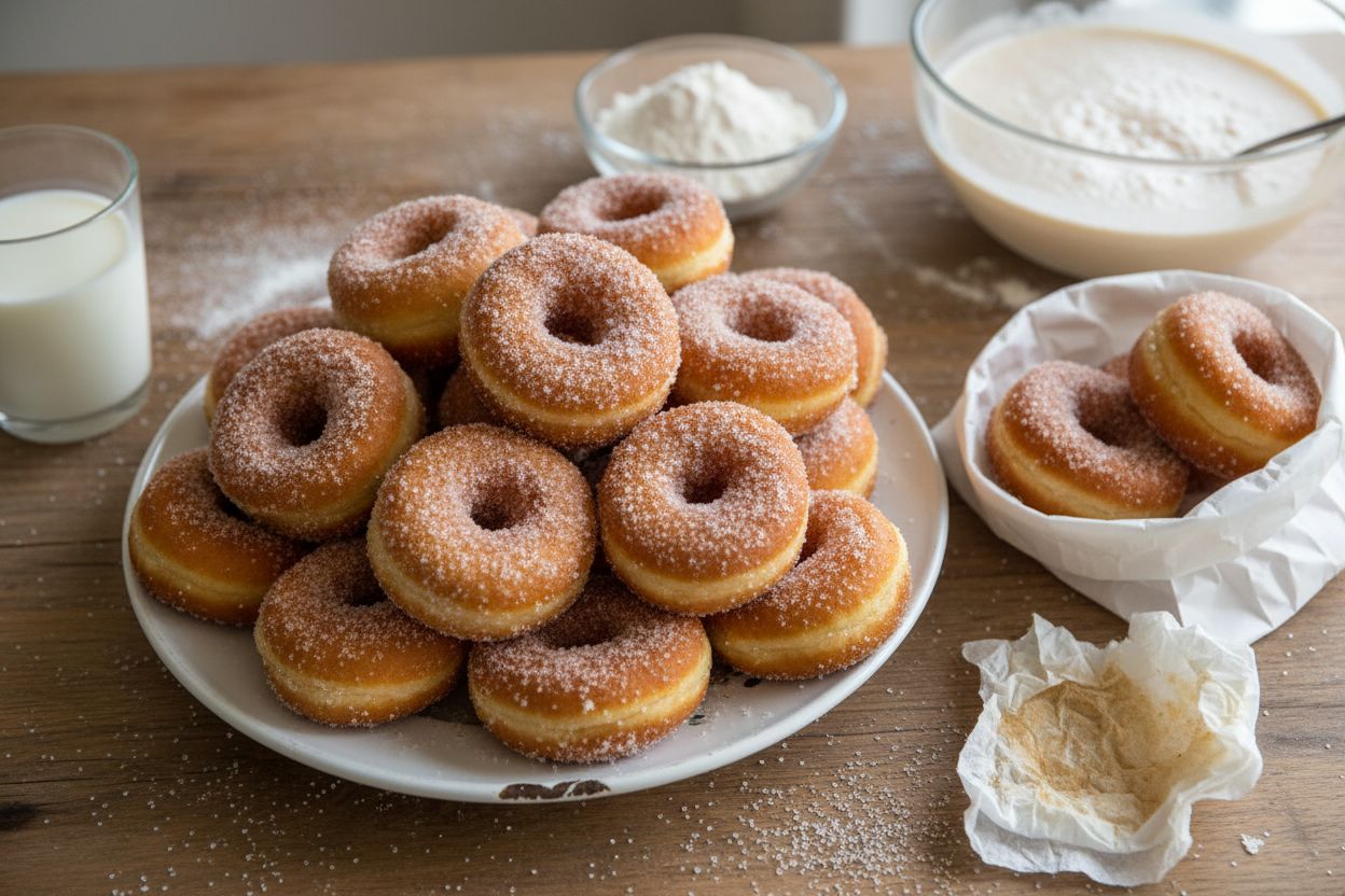 Beignets sucrés à la cannelle terminé