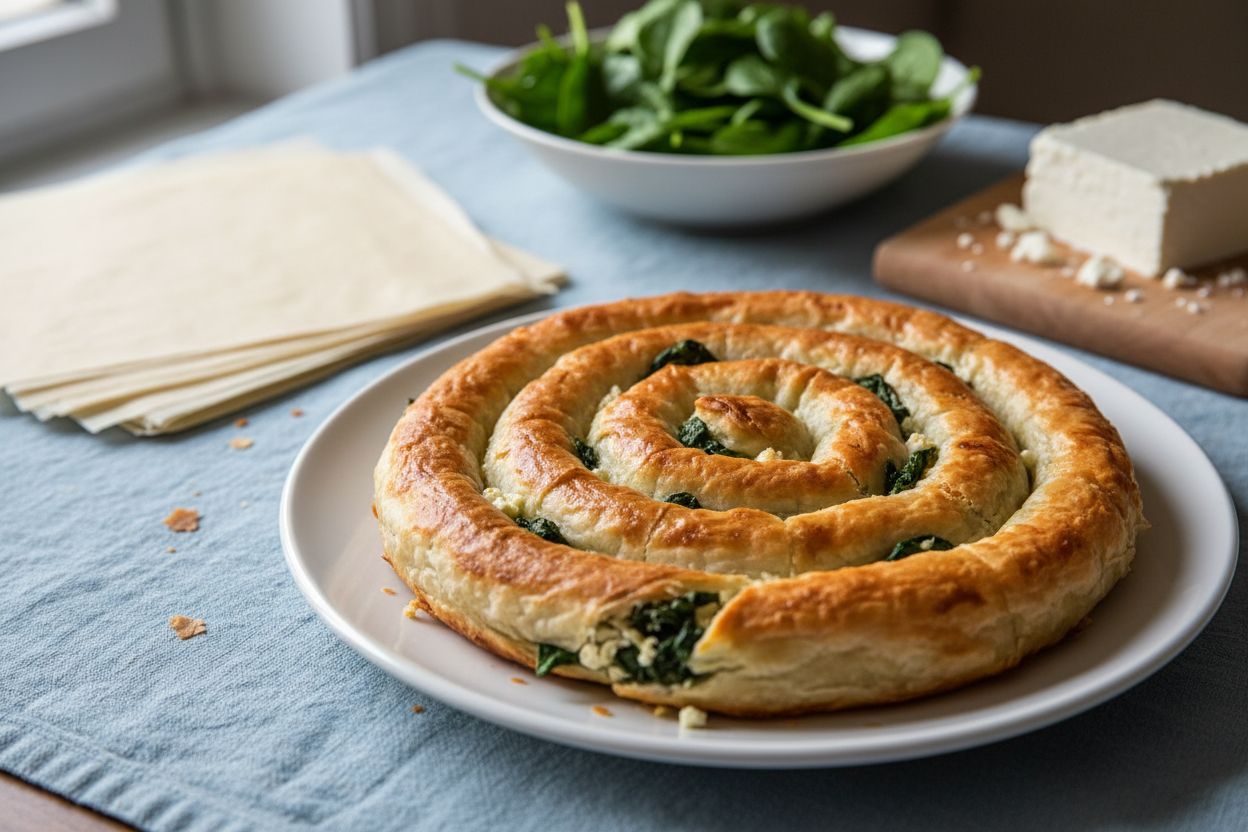 Börek turc aux épinards et féta terminé