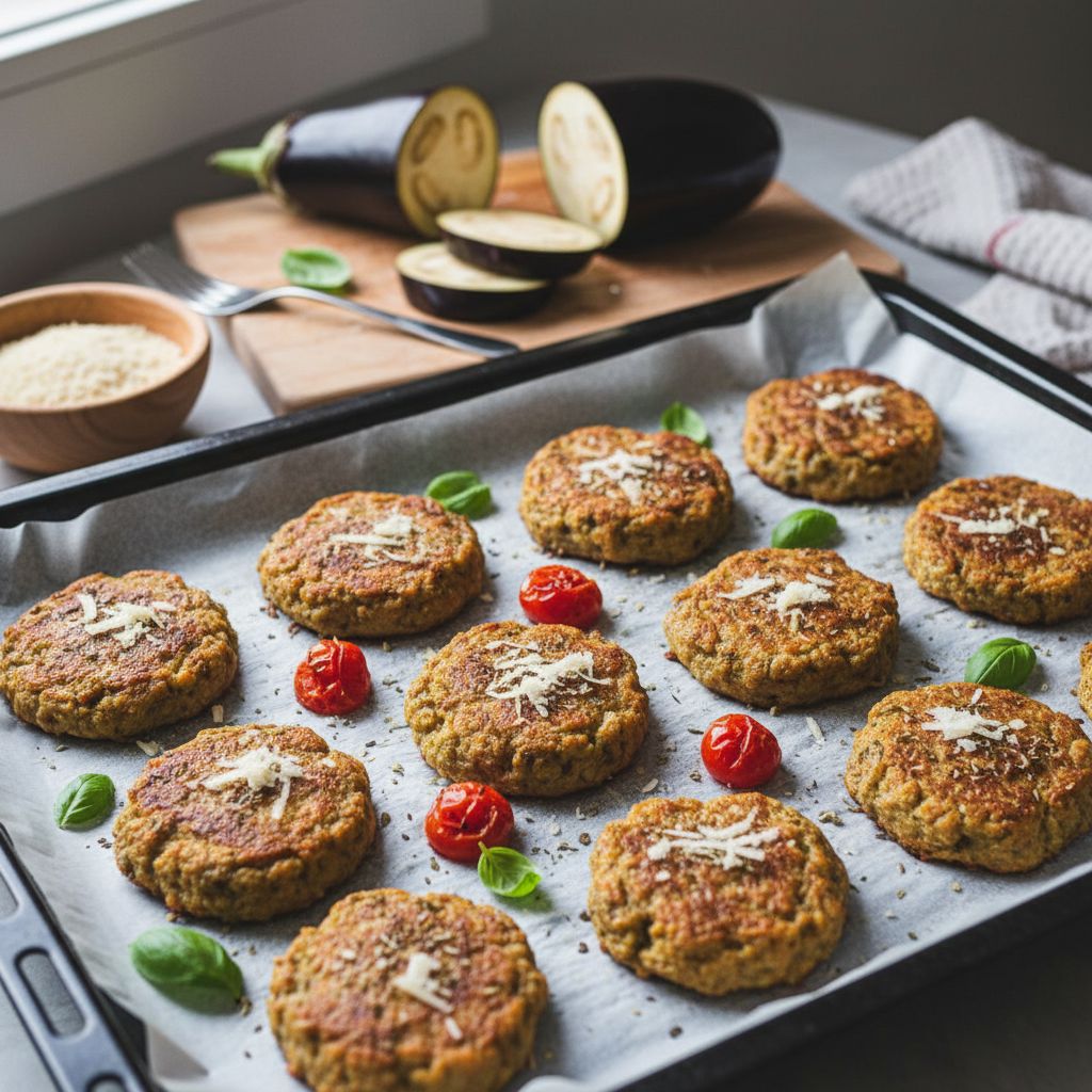 Boulettes d’aubergine rôtie à la sicilienne (sans friture) terminé
