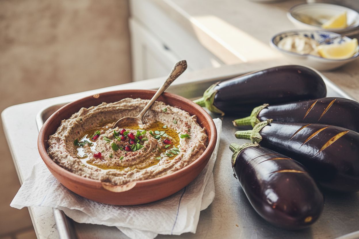 Caviar d’aubergine (baba ganoush) terminé
