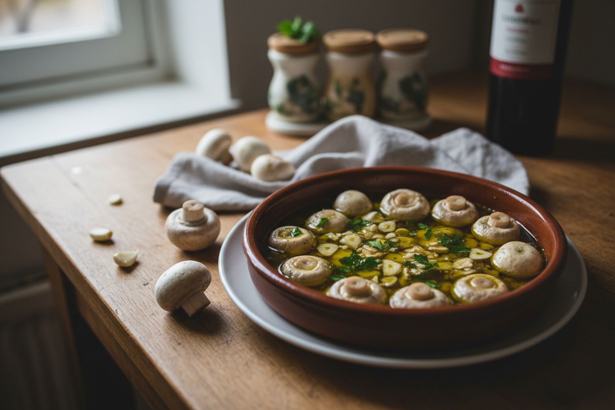 Champignons à l'ail espagnols terminé