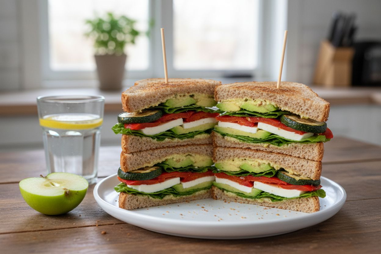 Club sandwich végétarien terminé