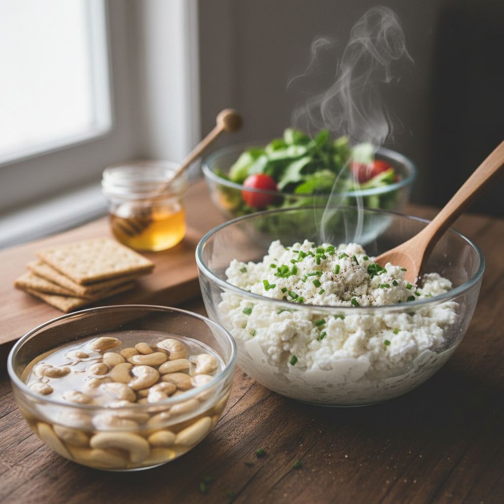 “Cottage cheese” végétal maison (texture extra) terminé