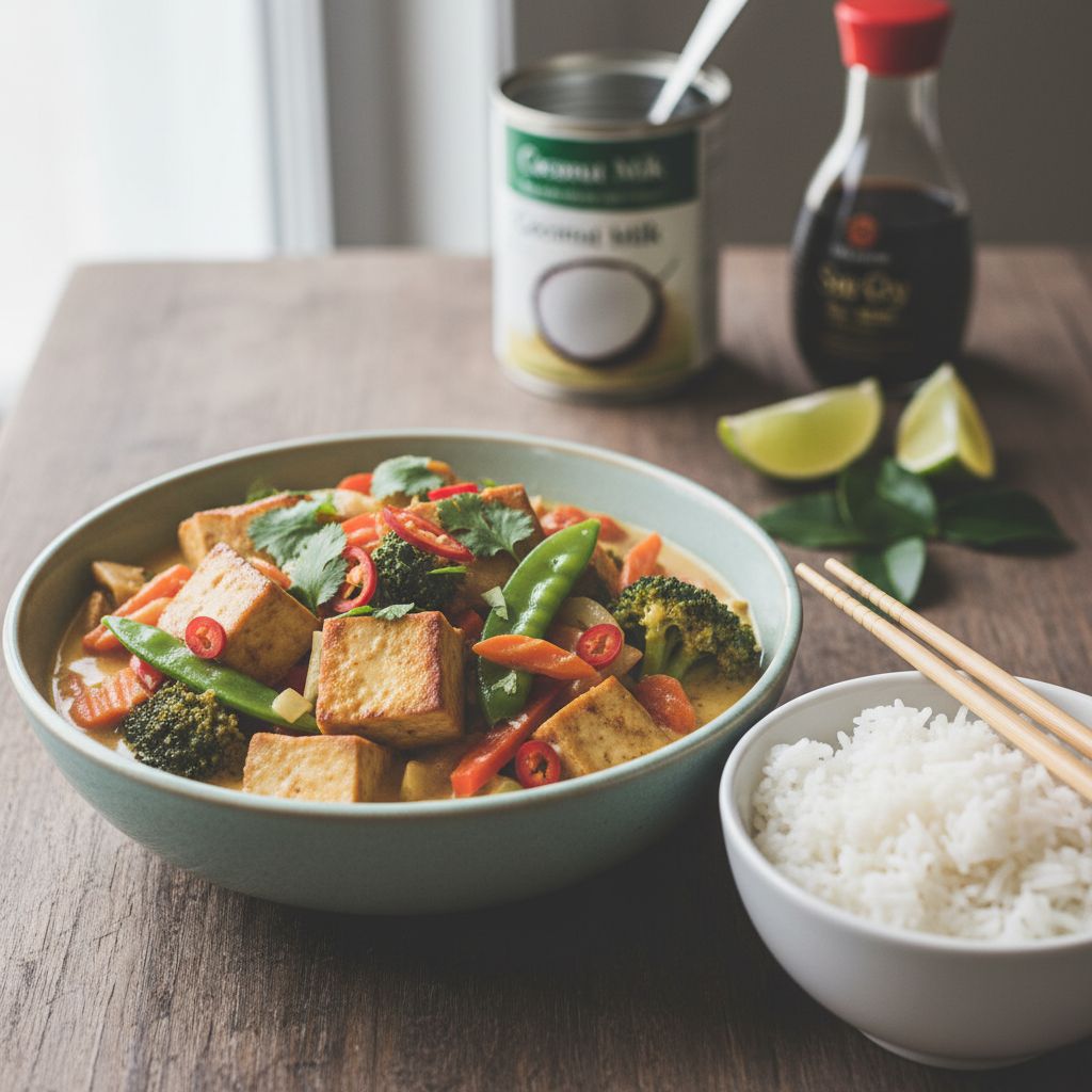 Curry de légumes thaï terminé